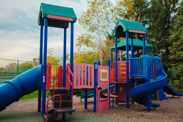 Fototapeta na wymiar Happy Childhood kid playground fun for leisure and recreation ac