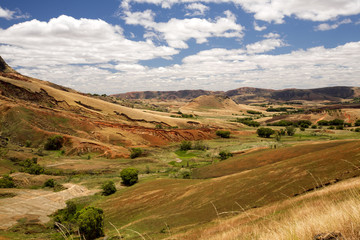 wavy deforested landscape of northwest Madagascar