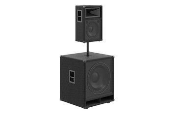 Obraz premium Speaker audio bass concert equipment. 3D rendering