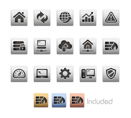 Web Developer Icons / The vector file includes 4 color versions in different layers.
