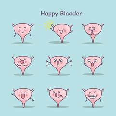 happy cartoon bladder