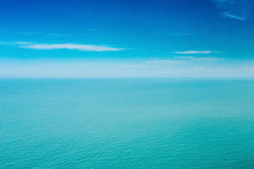 Sea Ocean And Blue Clear Sky Background