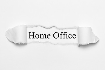 Obraz premium Home Office on white torn paper