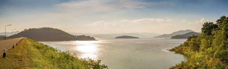 Panorama at Kaeng Krachan Dam of Thailand