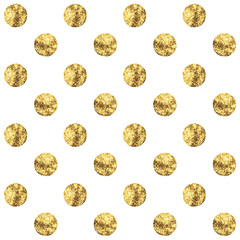 Golden polka dot. Vector illustration.