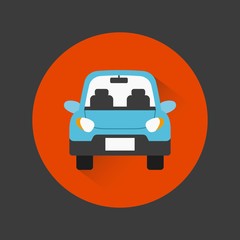 Obraz premium car vehicle icon inside colorful circles over balck background. vector illustration