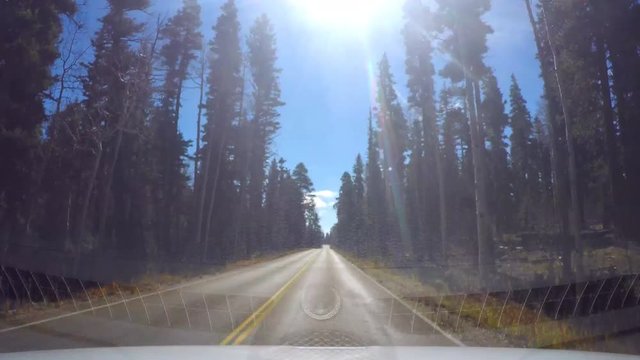 Timelapse hyperlapse of driving on route 89A, to North rim, Grand canyon, in Arizona, United states of America