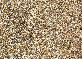 Background of small pebbles of uniform colors