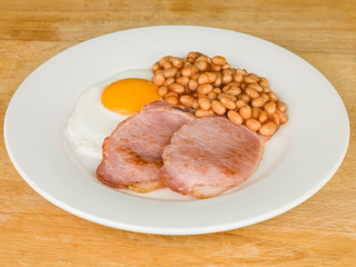 Bacon Egg and Baked Beans Breakfast Food