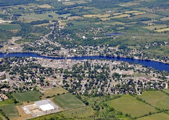 aerial view of  Campbellford Ontario, Canada 