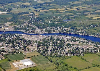 Fototapete Luftbild aerial view of  Campbellford Ontario, Canada 