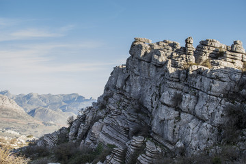 Paredes de caliza en el Torcal de Antequera