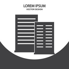 Server icon. Simple design for web and mobileOffice equipment simle icons set