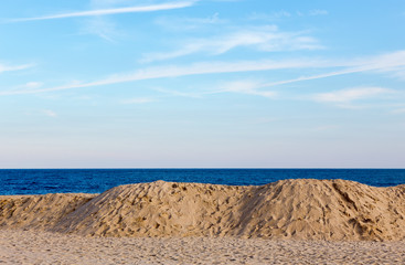 Fototapeta na wymiar Beach, Ocean, and Sky