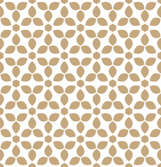 Abstract geometry gold floral ornament deco art pattern