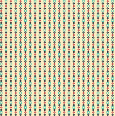 Cute pixelated pattern with simple geometric shapes. Useful for textile and interior design.