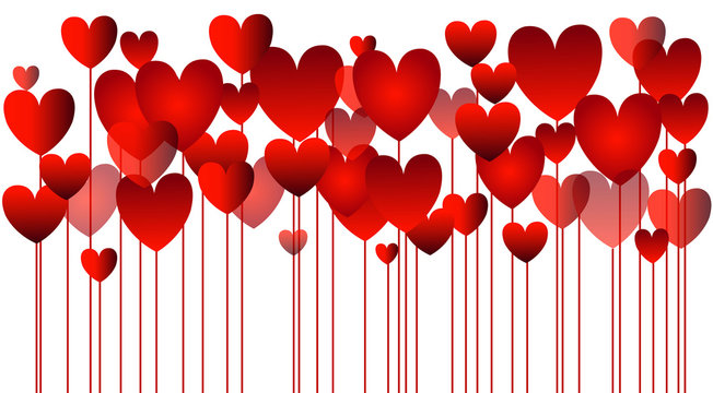 vector background with red hearts original