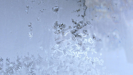The picture winter on the window