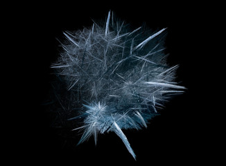 Cool spiky crystal fractal on black background