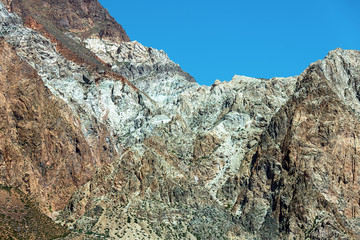 Aconcagua National Park. Aconcagua (6962 m) is the highest mountain in the Americas - Andes, Argentina