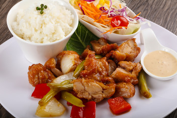 Stir fry teriyaki pork