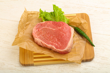 Beef steak raw