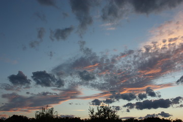 Cloudy evening sky