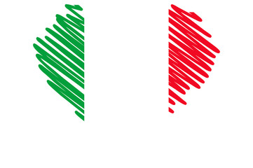 Herz Flagge Italien