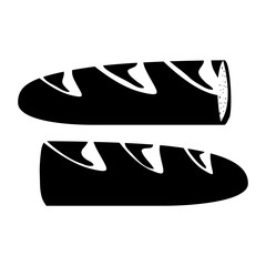 Baguette icon. Bakery food shop traditional and product theme. Isolated design. Vector illustration