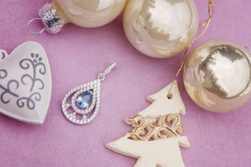 Christmas decoration with luxury lewelry