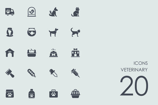 Set of veterinary icons