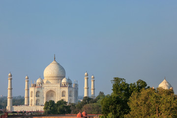 Obraz premium View of Taj Mahal in Agra, Uttar Pradesh, India