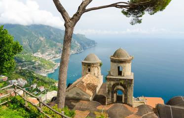 Fototapeta na wymiar view on Ravello on Amalfi coast, Campania, Italy