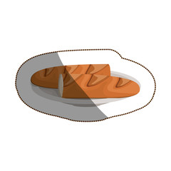 Baguette icon. Bakery food shop traditional and product theme. Isolated design. Vector illustration