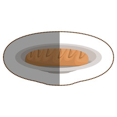 Baguette icon. Bakery food shop traditional and product theme. Isolated design. Vector illustration