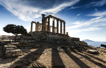 The Temple of Poseidon in Greece