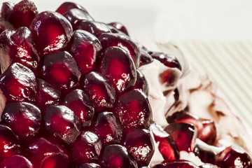 Garnet seeds closeup