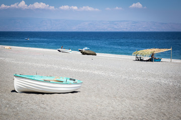 Beached rowboat in Sicily