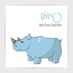 Cute vector illustration of colorful savanna animal.