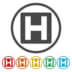 Hotel vector icon 