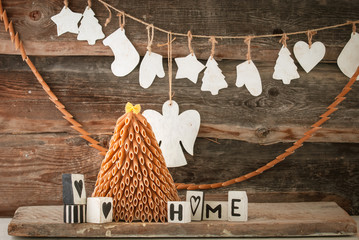 rustic styled new year tree