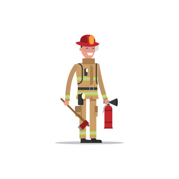 Fireman with an ax