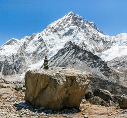 Nuptse (7864 m). View from slope of Kala Patthar - Nepal, Himalayas