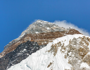 Mount Everest (8848 m) at sunset (view from slope of Kala Patthar) - Nepal, Himalayas
