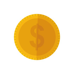 Isolated coin money icon vector illustration graphic design