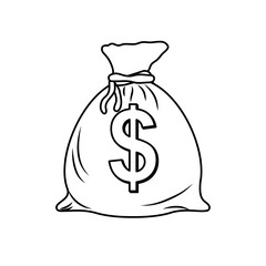 Isolated money bag icon vector illustration graphic design