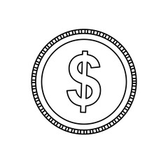 Isolated coin money icon vector illustration graphic design
