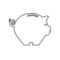 Piggy money savings icon vector illustration graphic design
