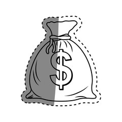 Isolated money bag icon vector illustration graphic design
