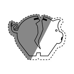 Piggy money savings icon vector illustration graphic design